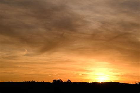 Silhouette of Mountains during Sunset · Free Stock Photo