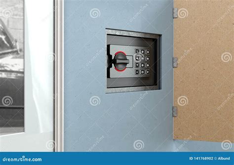 Hidden Wall Safe Behind Picture Stock Photo - Image of frames, digital ...