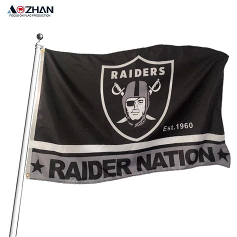 Custom Oakland Raiders Flags Banner 3X5FT Raider Nation Flag - China ...