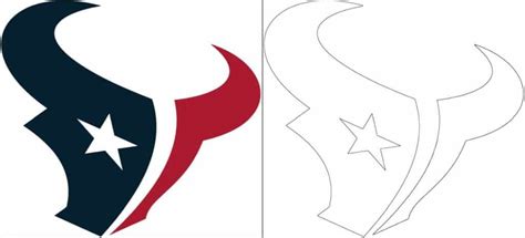 Houston Texans logo with a sample coloring page - Free coloring pages