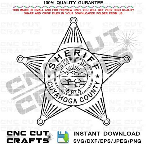 Cuyahoga County Sheriff Svg Vector Badge Patch Logo Emblem Dxf Black ...