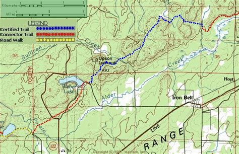 NORTH COUNTRY TRAIL MAP WISCONSIN - ToursMaps.com