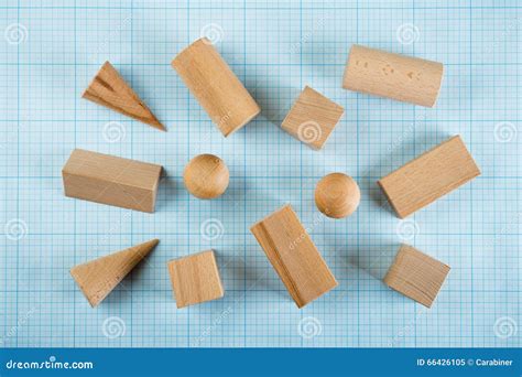 Wooden geometric shapes stock image. Image of construct - 66426105