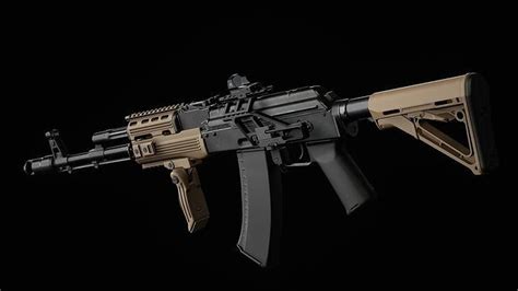 3D model AK 74 Tactical VR / AR / low-poly | CGTrader