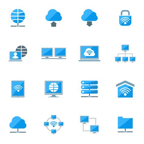 Network Icons Set 428577 Vector Art at Vecteezy