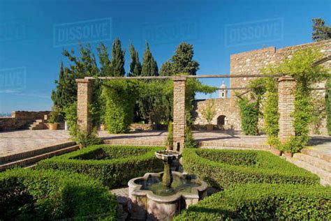 Gardens In Alcazaba, Malaga,Andalucia,Spain - Stock Photo - Dissolve