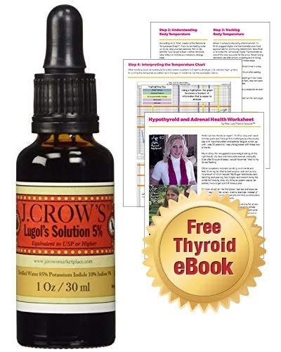 Buy J CROWS Lugols Iodine Solution 5 Percent, Thyroid Support Iodine Supplement, Liquid Drops ...