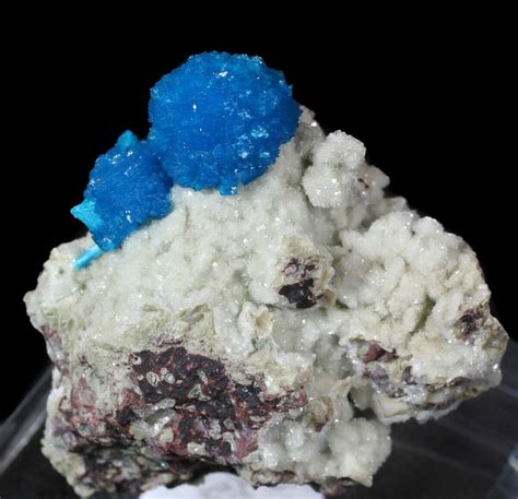 Vibrant Blue Cavansite Clusters on Stilbite - India For Sale (#62881 ...