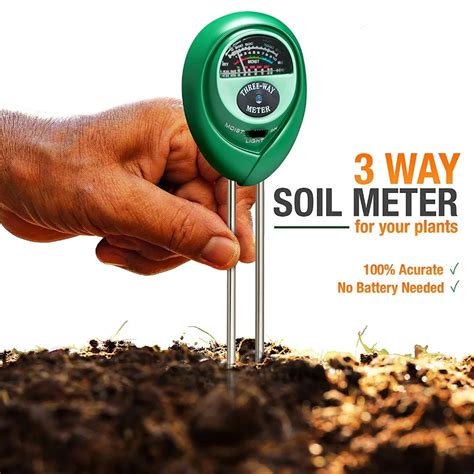 3 In 1 soil detector accurate PH soil hygrometer / soil pH meter / light intensity meter garden ...