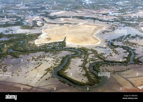 Aerial view of the Casamance River Delta near Ziguinchor, Senegal Stock Photo - Alamy