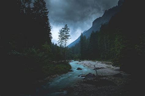 Landscape, Nature, Rivers, Mountains, Twilight, Forest, Dusk HD wallpaper | Pxfuel