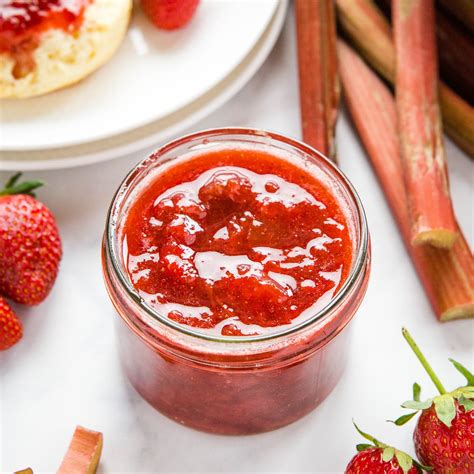 Strawberry Rhubarb Freezer Jam - The Busy Baker