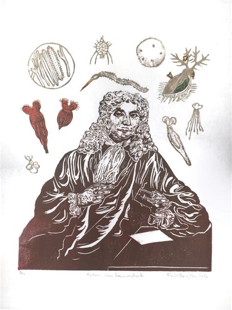 Antonie van Leeuwenhoek Portrait with his Microscope and | Etsy