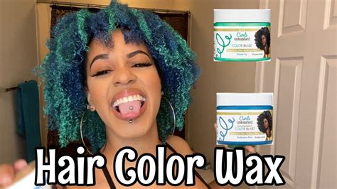 I TRIED Curls Unleashed Color Blast Hair Wax..AGAIN | Bodacious Blue & Poison Ivy - YouTube