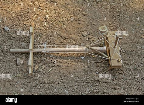 Model of a traditional wooden plough, India Stock Photo - Alamy