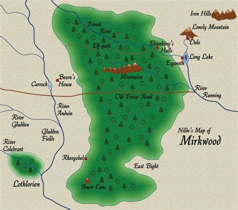 Map of Mirkwood by MazzieEowyn on DeviantArt