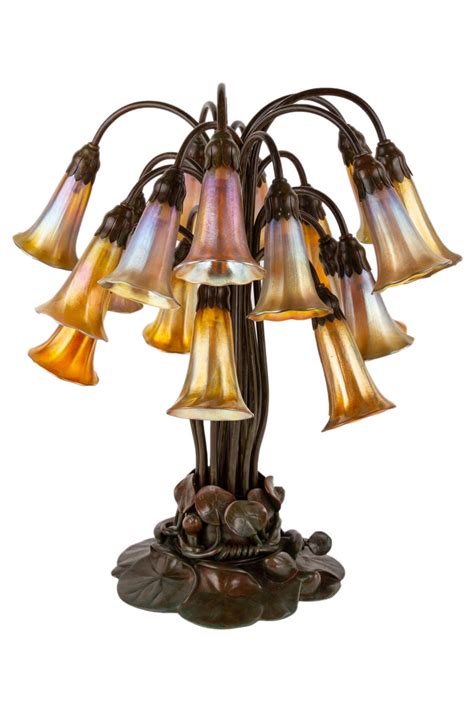 Art Nouveau Eighteen-Light Lily Table Lamp by Tiffany Studios at 1stDibs | art nouveau lily lamp ...