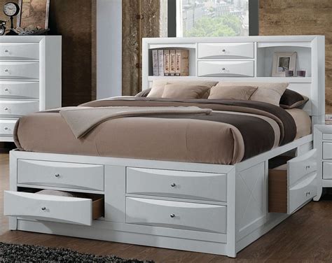 Ireland White King Bookcase Storage Bed - 1StopBedrooms.