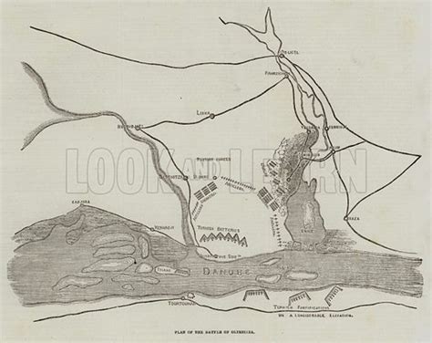 Plan of the Battle of Oltenitza stock image | Look and Learn