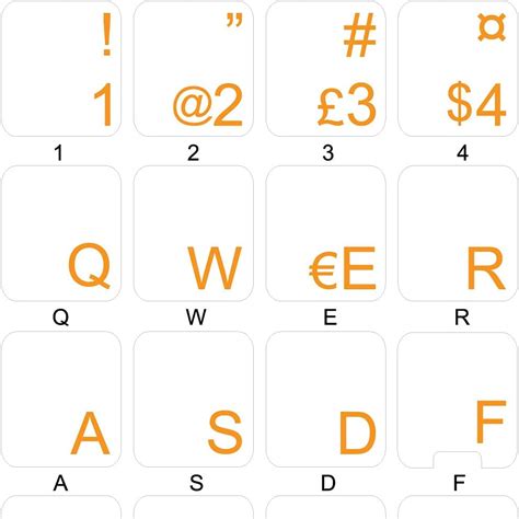 Amazon.com: SWEDISH - FINNISH KEYBOARD STICKERS with ORANGE LETTERING ON TRANSPARENT BACKGROUND ...