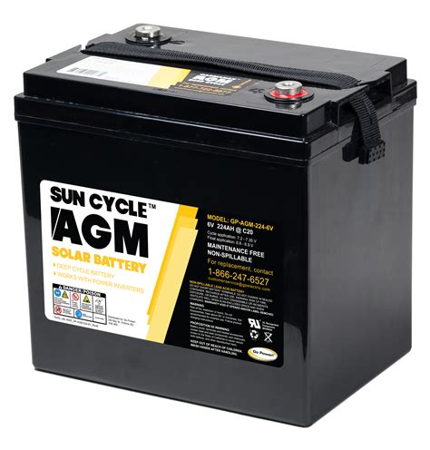 6 Volt Sun Cycle AGM Solar Battery | Go Power! Solar for Fleet