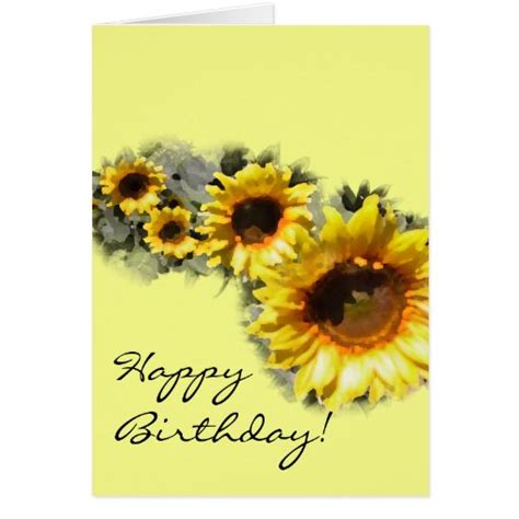 Sunflower Birthday Card | Zazzle