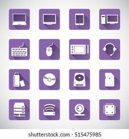 Computer Icon Set Stock Vector (Royalty Free) 515475985 | Shutterstock