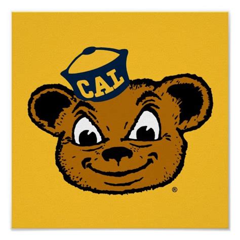 Cal Mascot | Oski the Bear Poster | Zazzle.com | Bear mouse, Cal bears, Mascot