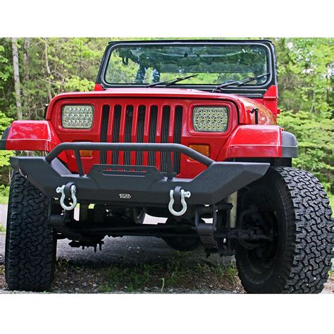 Tuff Stuff® Front Bumper W/ D-Rings, Textured Black, 87-06 Jeep® Wrangler YJ/TJ | Jeep wrangler ...