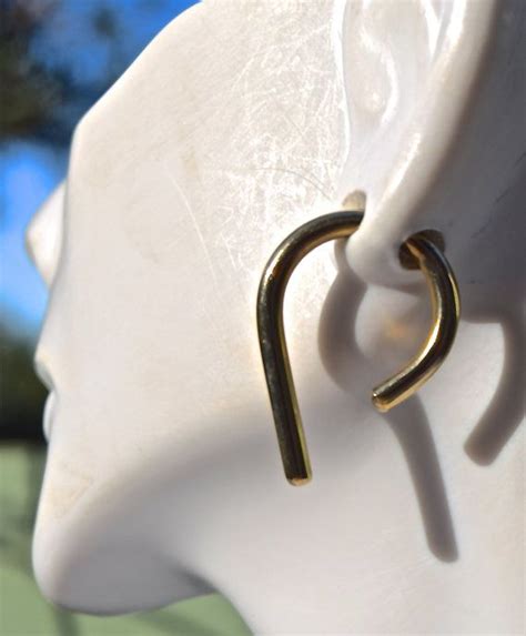 10 Gauge Swoop Brass Earrings | Etsy | Etsy earrings, Brass earrings ...