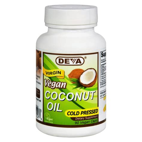 Deva Vegan Vitamins - Coconut Oil - Vegan - 90 Vegan Capsules | eBay