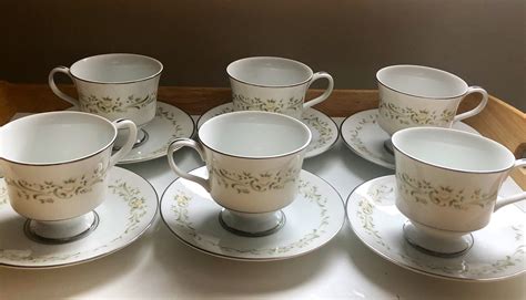 Sango China Japan Debutante 3688, Vintage Footed Teacup and Saucer, Set of 6, Gift for Her - Etsy