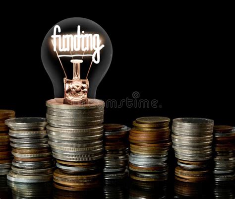 Light Bulbs with Funding Concept Stock Image - Image of concept, funds: 165669255