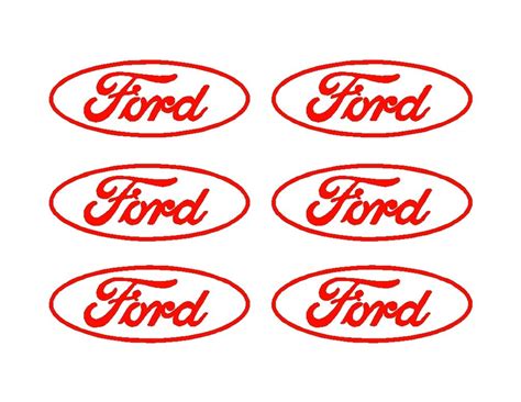 Ford Logo Vinyl Decals Stickers Set of 6 – Kandy Vinyl Shop