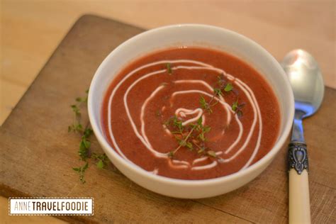 Vegan Red Beet Soup - Anne Travel Foodie