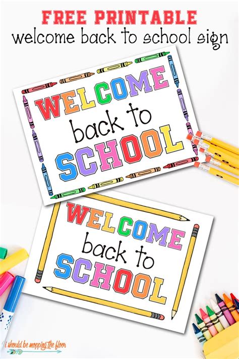 Welcome Back to School Printables | i should be mopping the floor