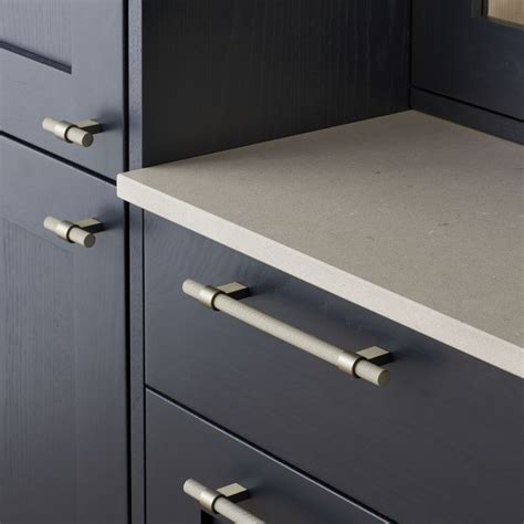 Howdens Knurled Brushed Nickel Effect T-Bar Cupboard Handle | Cupboard handles, Kitchen cupboard ...