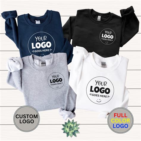 Custom Logo Sweatshirt Business Logo Sweatshirt Personalized - Etsy