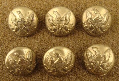 6 Civil War Buttons Scovill Mfg. Co. Waterbury -ORIG