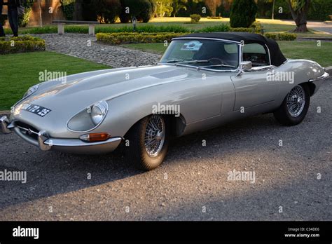 Jaguar E-Type convertible Stock Photo - Alamy