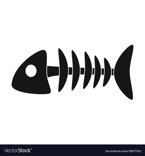 Fish bone icon of for web Royalty Free Vector Image