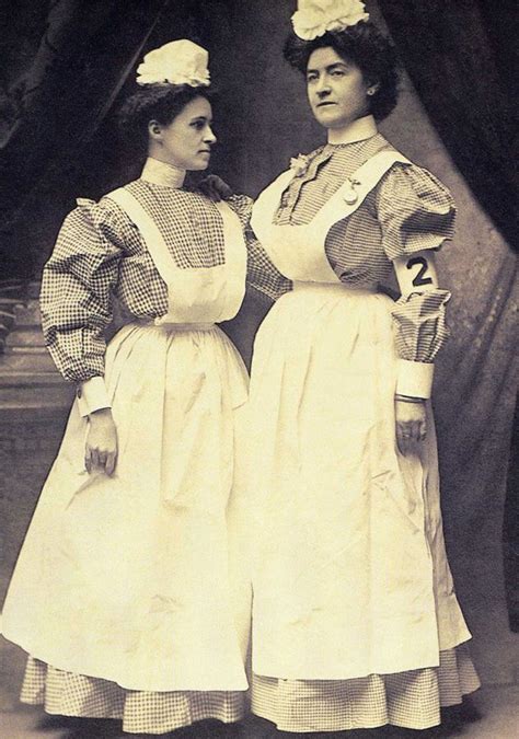 early 1900's nursing uniforms. i'd break a fast sweat in that garb ...