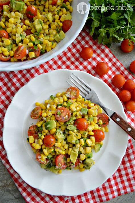 Ensalada de tomate (jitomate) y elote | Receta | Ensalada de tomate, Ideas de ensalada ...