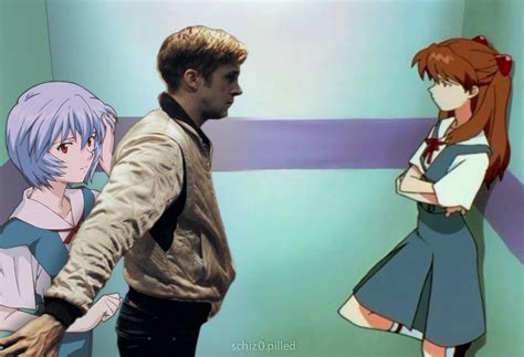 Ryan Gosling in Evangelion elevator | Neon Genesis Evangelion | Know ...