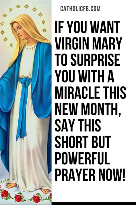 If You Want Virgin Mary To Surprise You With a Miracle This New Month Then Say This Powerful ...