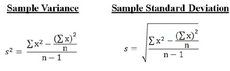 Variance Shortcut Formula