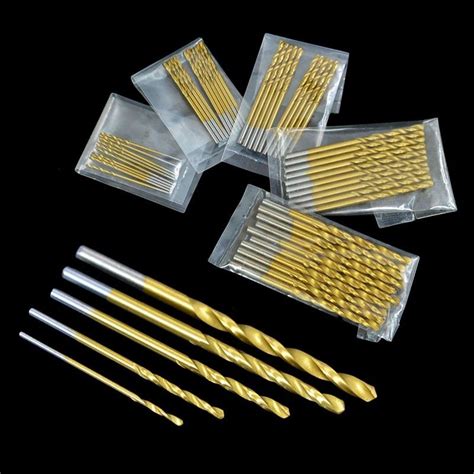 50Pcs Mini Micro Round Shank Drill Bits Set Small Precision HSS Twist ...