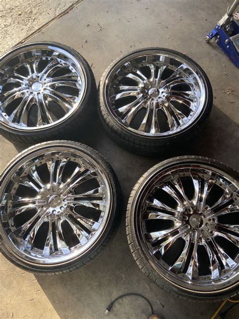 22 inch rims and tires - 5 lug universal for Sale in Tracy, CA - OfferUp