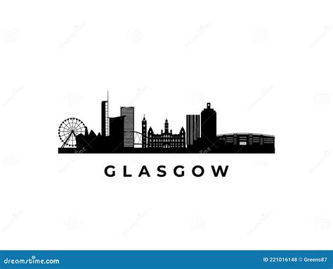 Glasgow Skyline Silhouette. Cartoon Vector | CartoonDealer.com #210472347