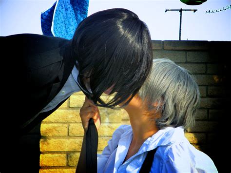 Sebastian x Ciel -- The Kiss by BottleOfCosplay on DeviantArt